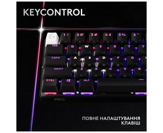 Клавиатура Logitech G Pro X 60 Lightspeed GX Tactile Wireless/Bluetooth UA Black (920-011911), изображение 10 Клавиатура Logitech G Pro X 60 Lightspeed GX Tactile Wireless/Bluetooth UA Black (920-011911), изображение 10