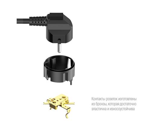 Сетевой фильтр питания ColorWay CW-CHE64B, 6 розеток/4USB Black (CW-CHE64B), изображение 7 Сетевой фильтр питания ColorWay CW-CHE64B, 6 розеток/4USB Black (CW-CHE64B), изображение 7