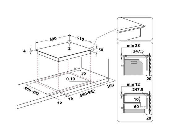Варочная поверхность Whirlpool WFS5060CPBF, изображение 11 Варочная поверхность Whirlpool WFS5060CPBF, изображение 11