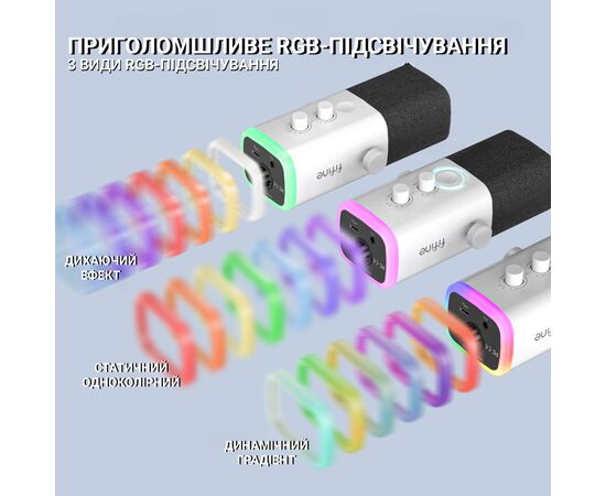 Микрофон Fifine AM8W USB/XLR White (AM8W), изображение 8 Микрофон Fifine AM8W USB/XLR White (AM8W), изображение 8