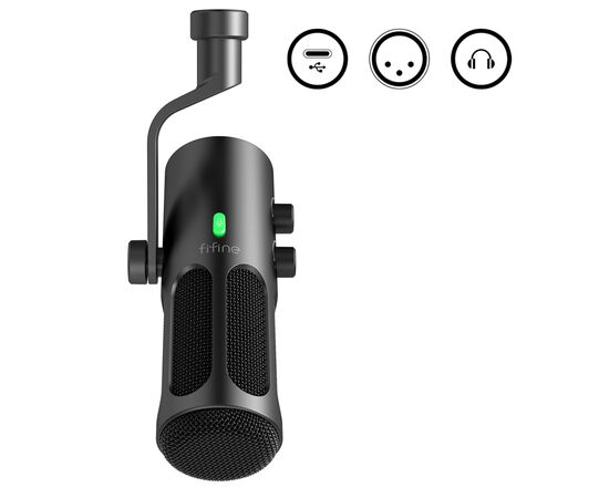 Микрофон Fifine Tank 3 USB/XLR Black (Tank3), изображение 4 Микрофон Fifine Tank 3 USB/XLR Black (Tank3), изображение 4