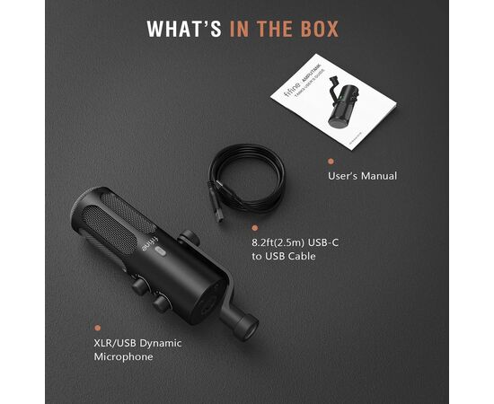 Микрофон Fifine Tank 3 USB/XLR Black (Tank3), изображение 5 Микрофон Fifine Tank 3 USB/XLR Black (Tank3), изображение 5