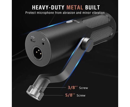 Микрофон Fifine Tank 3 USB/XLR Black (Tank3), изображение 9 Микрофон Fifine Tank 3 USB/XLR Black (Tank3), изображение 9