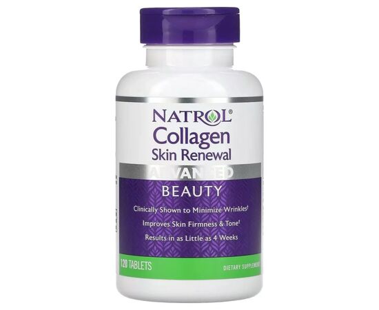 Витаминно-минеральный комплекс Natrol Коллаген для восстановления кожи, Collagen Skin Renewal, 120 табл (NTL-07372)