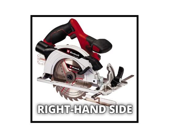Дисковая пила Einhell TE-CS 18/165-1LI - Solo PXC 18V, 165х20 мм, 2.6кг (без АКБ и ЗУ) (4331207), изображение 5
