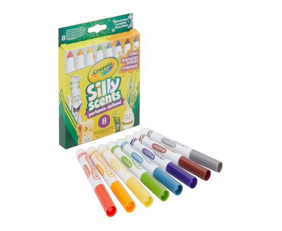 Фломастеры Crayola Набор Silly Scents Шутник Washable с ароматом, 8 шт (256346.012), изображение 2 Фломастеры Crayola Набор Silly Scents Шутник Washable с ароматом, 8 шт (256346.012), изображение 2