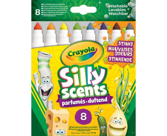 Фломастеры Crayola Набор Silly Scents Шутник Washable с ароматом, 8 шт (256346.012)