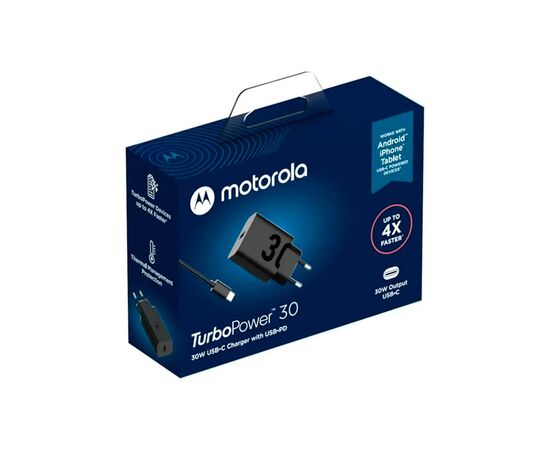 Зарядное устройство Motorola 30W USB-C + cable 1m C-C (SJMC302) (1060546), изображение 5 Зарядное устройство Motorola 30W USB-C + cable 1m C-C (SJMC302) (1060546), изображение 5