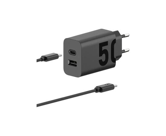Зарядное устройство Motorola 50W U+C + cable USB-C (SJMC502) (1060545), изображение 2 Зарядное устройство Motorola 50W U+C + cable USB-C (SJMC502) (1060545), изображение 2