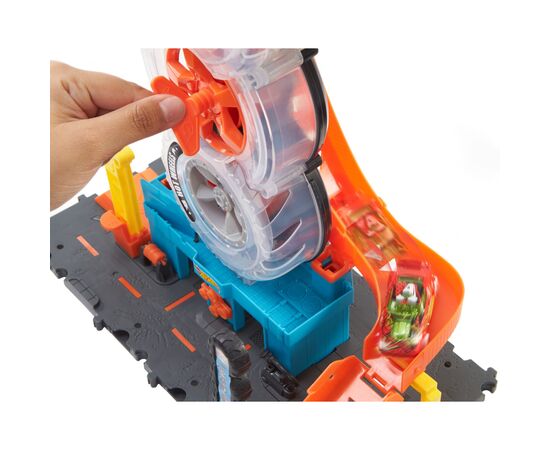 Автотрек Hot Wheels Приключения и трюки в шиномонтажной (HDP02), изображение 3 Автотрек Hot Wheels Приключения и трюки в шиномонтажной (HDP02), изображение 3
