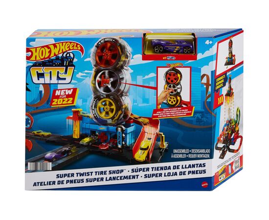 Автотрек Hot Wheels Приключения и трюки в шиномонтажной (HDP02), изображение 6 Автотрек Hot Wheels Приключения и трюки в шиномонтажной (HDP02), изображение 6