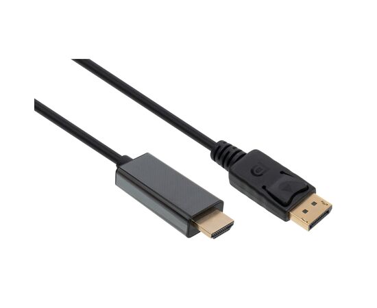 Кабель мультимедийный Display Port to HDMI 1.8m v1.4/v2.1 4K120/8K60 Vinga (VCPDP14HI211.8), изображение 2 Кабель мультимедийный Display Port to HDMI 1.8m v1.4/v2.1 4K120/8K60 Vinga (VCPDP14HI211.8), изображение 2
