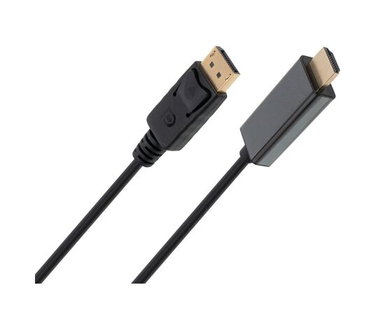 Кабель мультимедийный Display Port to HDMI 1.8m v1.4/v2.1 4K120/8K60 Vinga (VCPDP14HI211.8), изображение 3 Кабель мультимедийный Display Port to HDMI 1.8m v1.4/v2.1 4K120/8K60 Vinga (VCPDP14HI211.8), изображение 3