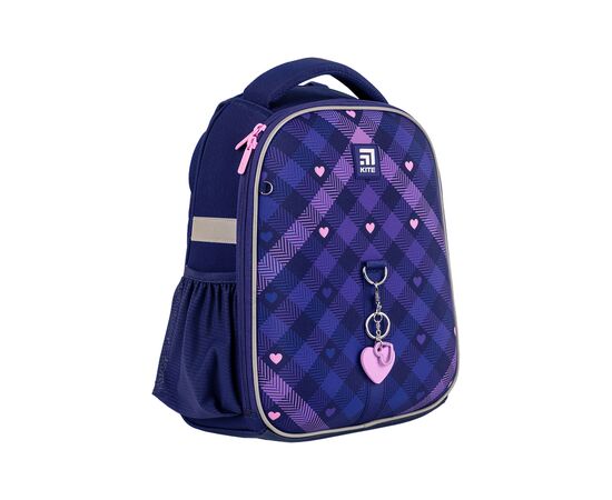 Рюкзак школьный Kite Check and Hearts Фиолетовый (K24-555S-1), изображение 5 Рюкзак школьный Kite Check and Hearts Фиолетовый (K24-555S-1), изображение 5