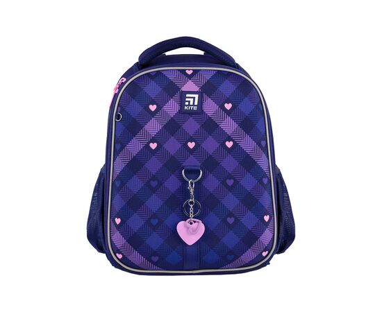 Рюкзак школьный Kite Check and Hearts Фиолетовый (K24-555S-1), изображение 6 Рюкзак школьный Kite Check and Hearts Фиолетовый (K24-555S-1), изображение 6