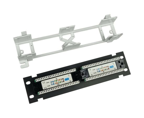 Патч-панель настінна 12 портів 5e UTP Eserver (WT-2180-Dual), зображення 2 Патч-панель настінна 12 портів 5e UTP Eserver (WT-2180-Dual), зображення 2