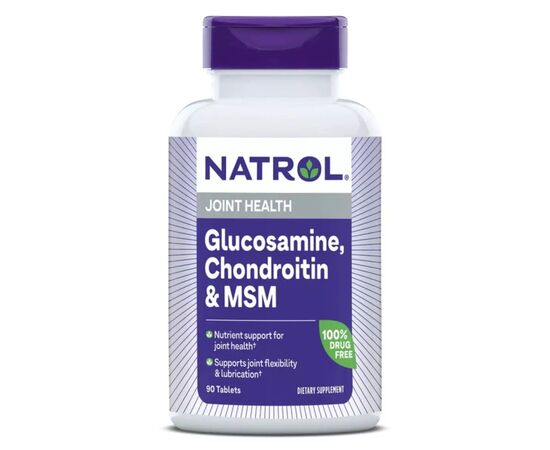 Витаминно-минеральный комплекс Natrol Глюкозамин, Хондроитин и MSM, Glucosamine, Chondroitin & MSM, 90 таблет (NTL-00228), изображение 3 Витаминно-минеральный комплекс Natrol Глюкозамин, Хондроитин и MSM, Glucosamine, Chondroitin & MSM, 90 таблет (NTL-00228), изображение 3