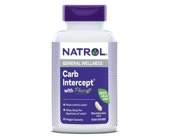 Витаминно-минеральный комплекс Natrol Регулятор углеводов, Белая фасоль фаза 2, 1000 мг, Carb Intercept (NTL-16176), изображение 3 Витаминно-минеральный комплекс Natrol Регулятор углеводов, Белая фасоль фаза 2, 1000 мг, Carb Intercept (NTL-16176), изображение 3