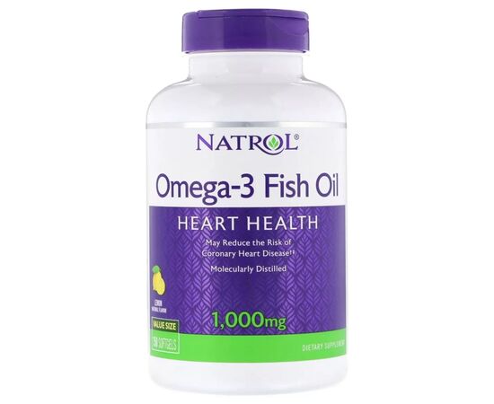 Жирные кислоты Natrol Омега-3 Рыбий Жир 1000 мг, Omega-3 Fish Oil, 150 желатиновых капсул (NTL-04040)