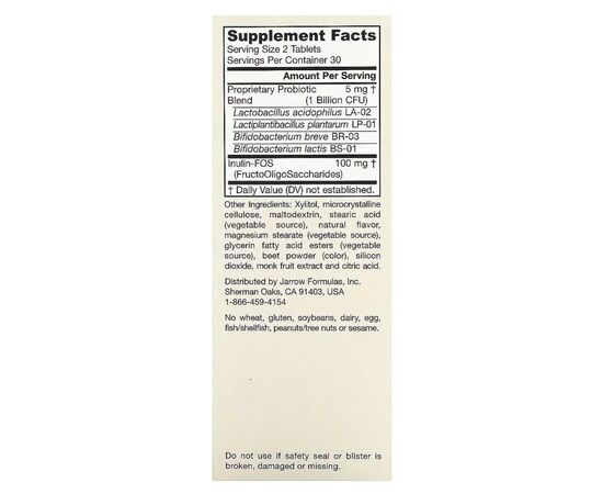 Пробиотики Jarrow Formulas Пробиотики для детей, 1 млрд КОЕ, вкус малины, Jarro-Dophilus Kid (JRW-03069), изображение 2