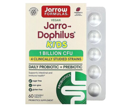 Пробиотики Jarrow Formulas Пробиотики для детей, 1 млрд КОЕ, вкус малины, Jarro-Dophilus Kid (JRW-03069)
