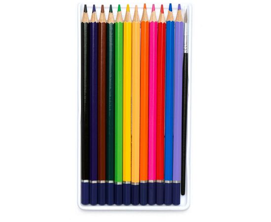 Карандаши цветные Школярик Акварельные Шестигранные 12 цветов (312110004-UA), изображение 2 Карандаши цветные Школярик Акварельные Шестигранные 12 цветов (312110004-UA), изображение 2