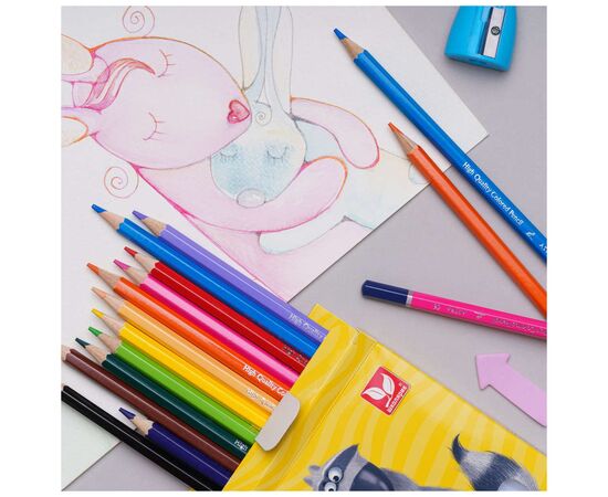 Карандаши цветные Школярик Акварельные Шестигранные 12 цветов (312110004-UA), изображение 3 Карандаши цветные Школярик Акварельные Шестигранные 12 цветов (312110004-UA), изображение 3