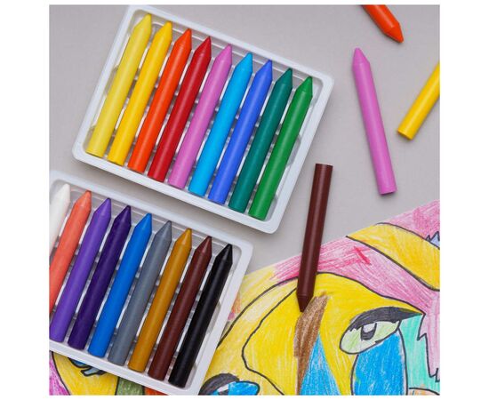 Олівці кольорові Школярик Воскові Преміум 18 кольорів (316111002-UA), зображення 3 Олівці кольорові Школярик Воскові Преміум 18 кольорів (316111002-UA), зображення 3