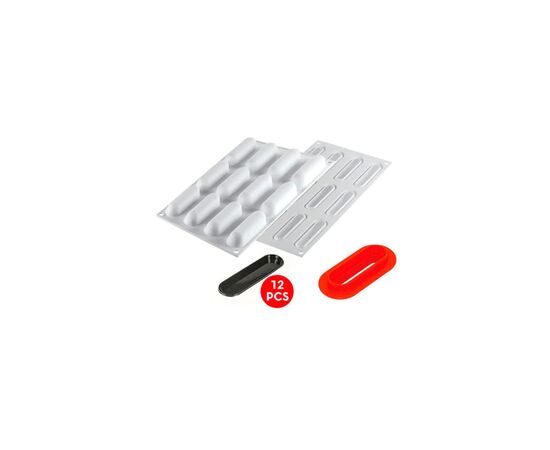 Форма для выпечки Silikomart Fingers 80 x 22 х 22 мм + каттер + 12 підложок (FINGERS 30)