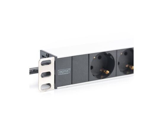 Силовой блок 1U, 8xSchuko, 16A, 250V, вилка Schuko Zpas (DN-95401), изображение 3 Силовой блок 1U, 8xSchuko, 16A, 250V, вилка Schuko Zpas (DN-95401), изображение 3