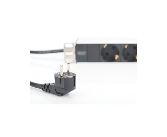 Силовой блок 1U, 8xSchuko, 16A, 250V, вилка Schuko Zpas (DN-95401), изображение 5 Силовой блок 1U, 8xSchuko, 16A, 250V, вилка Schuko Zpas (DN-95401), изображение 5
