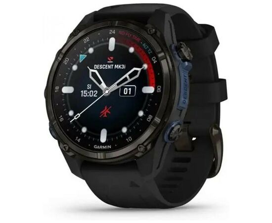 Смарт-годинник Garmin Descent Mk3i, 43mm, Crbn Gry DLC Ti/Blk, Dive Computer, GPS дайвінг комп'ютер (010-02753-11)