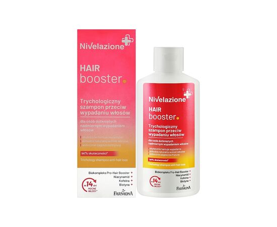 Шампунь Farmona Nivelazione Hair Booster Trichological Anti-Hair Loss Shampoo Против выпадения волос 100 мл (5900117976609), изображение 2 Шампунь Farmona Nivelazione Hair Booster Trichological Anti-Hair Loss Shampoo Против выпадения волос 100 мл (5900117976609), изображение 2