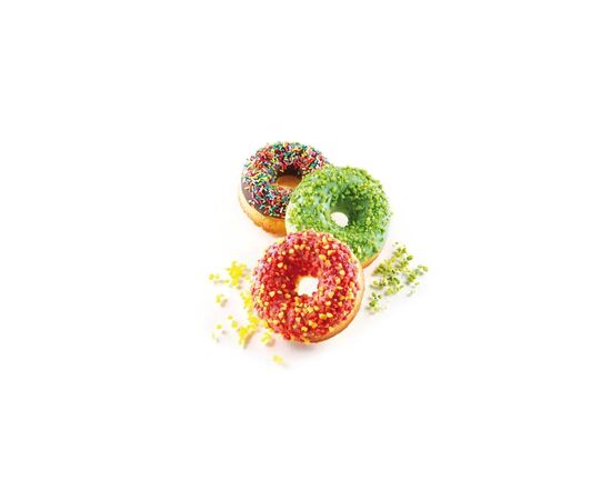 Форма для выпечки Silikomart Donuts d 75-25 mm h 28 mm (Donuts), изображение 2 Форма для выпечки Silikomart Donuts d 75-25 mm h 28 mm (Donuts), изображение 2