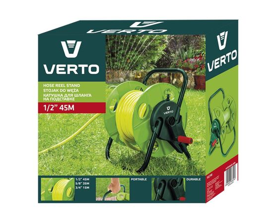 Візок для шлангу Verto котушка на підставці (15G790), зображення 10 Візок для шлангу Verto котушка на підставці (15G790), зображення 10