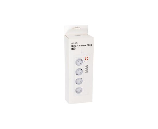 Сетевой удлинитель TUYA Smart 1.8м, 16A, 4*розетки/4*USB (HS082383), изображение 4 Сетевой удлинитель TUYA Smart 1.8м, 16A, 4*розетки/4*USB (HS082383), изображение 4