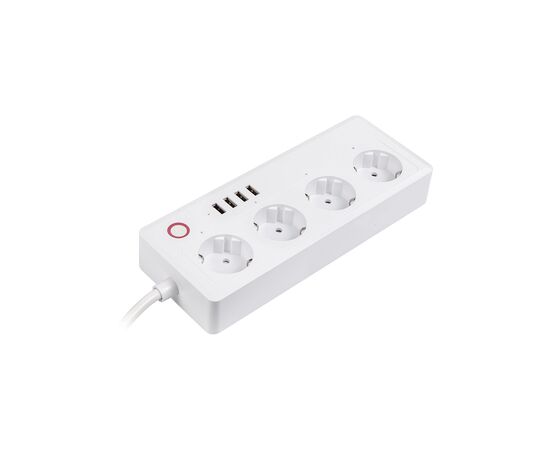 Мережевий подовжувач TUYA Smart 1.8м, 16A, 4*розетки/4*USB (HS082383)