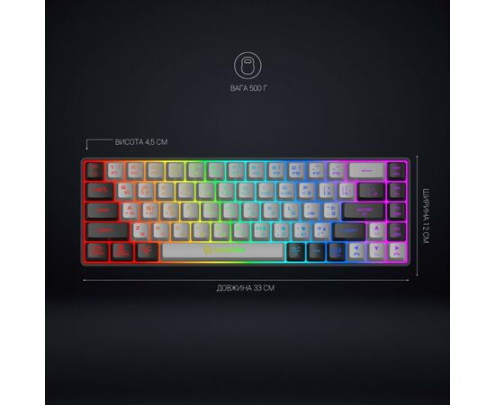 Клавиатура GamePro GK935 Wireless LED Black (GK935), изображение 5 Клавиатура GamePro GK935 Wireless LED Black (GK935), изображение 5