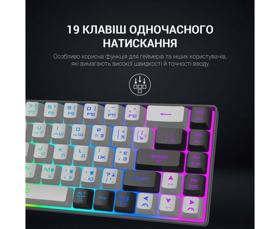 Клавиатура GamePro GK935 Wireless LED Black (GK935), изображение 6 Клавиатура GamePro GK935 Wireless LED Black (GK935), изображение 6