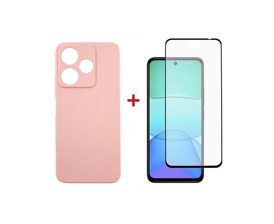 Чехол для мобильного телефона Dengos Xiaomi Redmi 13 4G Soft + Glass Pink (DG-KM-99)