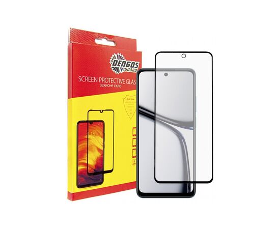 Стекло защитное Dengos Full Glue Realme C65 (black) (TGFG-362)
