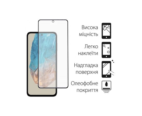 Стекло защитное Dengos Full Glue Samsung Galaxy M35 5G (black) (TGFG-363), изображение 2 Стекло защитное Dengos Full Glue Samsung Galaxy M35 5G (black) (TGFG-363), изображение 2