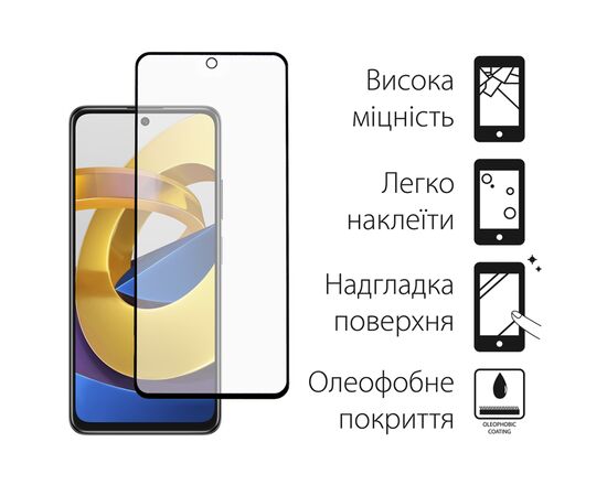 Стекло защитное Dengos Poco M4 Pro 4G 2pcs (DG-TG2P-52), изображение 2
