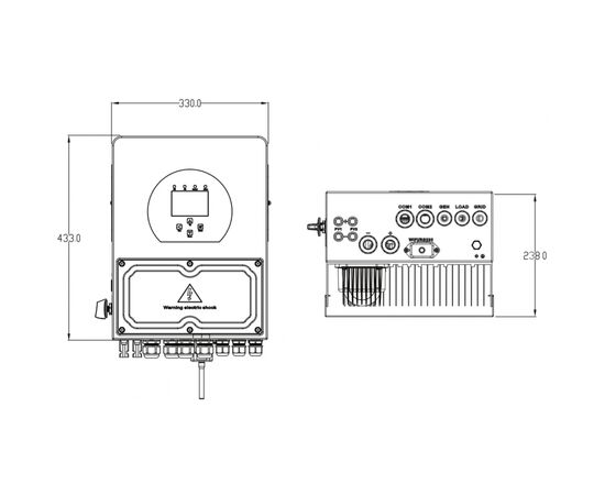 Солнечный инвертор Deye SUN-3.6K-SG03LP1-EU WiFi (SUN-3.6K-SG03LP1-EU), изображение 7 Солнечный инвертор Deye SUN-3.6K-SG03LP1-EU WiFi (SUN-3.6K-SG03LP1-EU), изображение 7