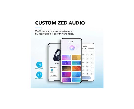 Наушники Anker SoundCore Q20i Blue (A3004G31), изображение 2 Наушники Anker SoundCore Q20i Blue (A3004G31), изображение 2
