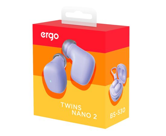 Наушники Ergo BS-530 Twins Nano 2 Violet (BS-530V), изображение 7 Наушники Ergo BS-530 Twins Nano 2 Violet (BS-530V), изображение 7