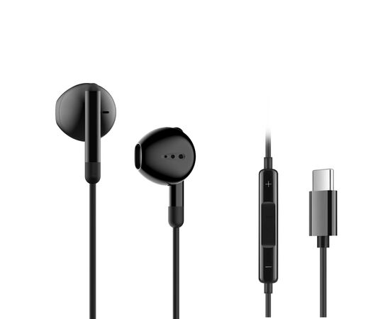 Наушники Ergo VM-730 Type-C Earphones Black (VM-730K)