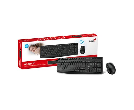 Комплект Genius KM-8206S Wireless UA Black (31340017404), изображение 4 Комплект Genius KM-8206S Wireless UA Black (31340017404), изображение 4