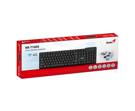 Клавиатура Genius KB-7100X Wireless UA Black (31320001406), изображение 2 Клавиатура Genius KB-7100X Wireless UA Black (31320001406), изображение 2