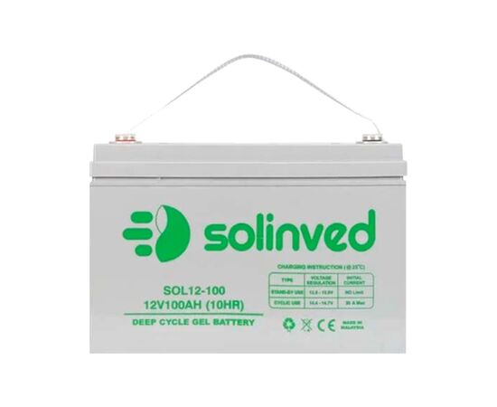 Батарея к ИБП Solinved 12V-100Ah, GEL (SLG100-12), изображение 2 Батарея к ИБП Solinved 12V-100Ah, GEL (SLG100-12), изображение 2